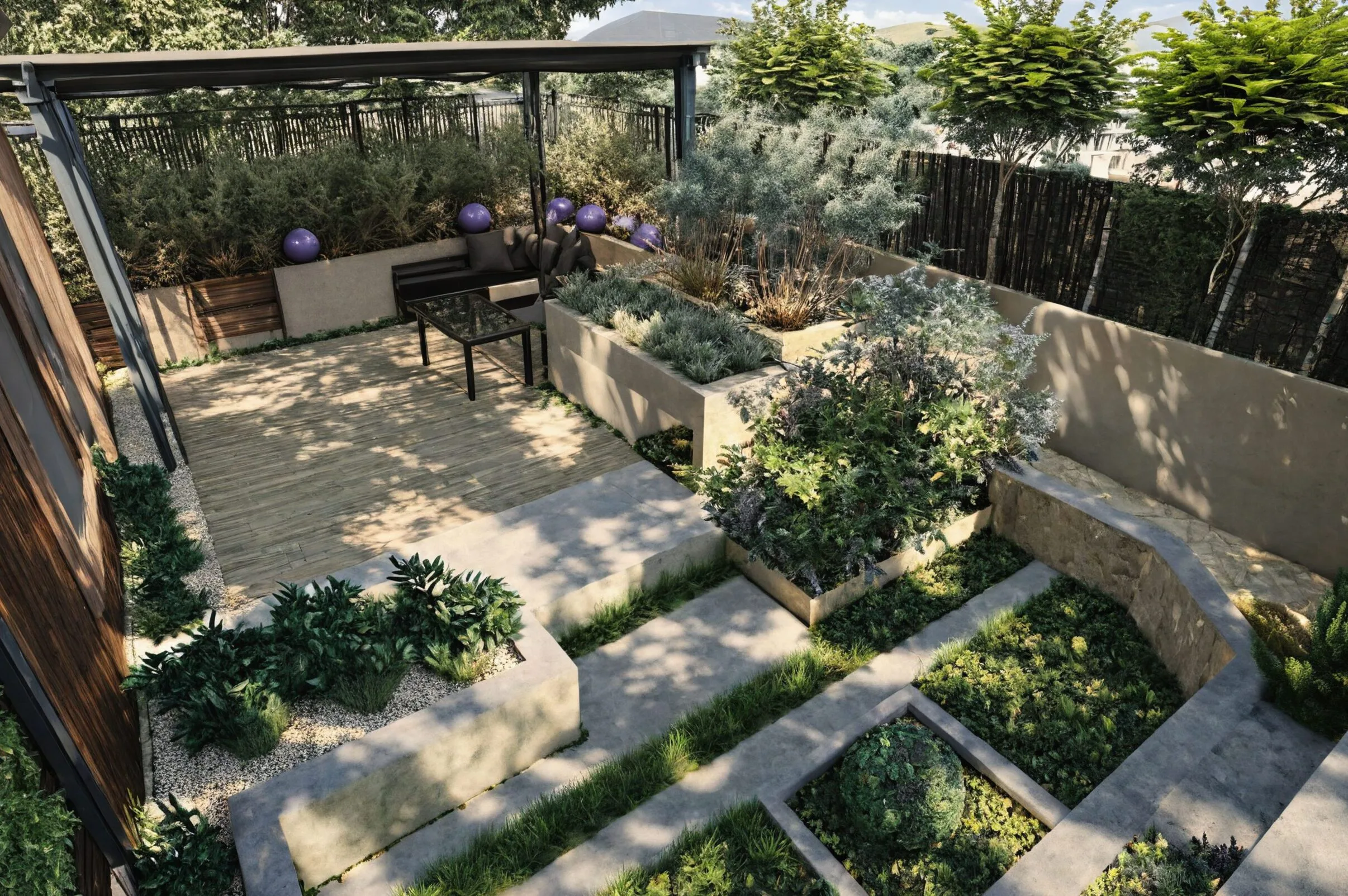 projekt zieleni na tarasie projekt tarasu przy domu