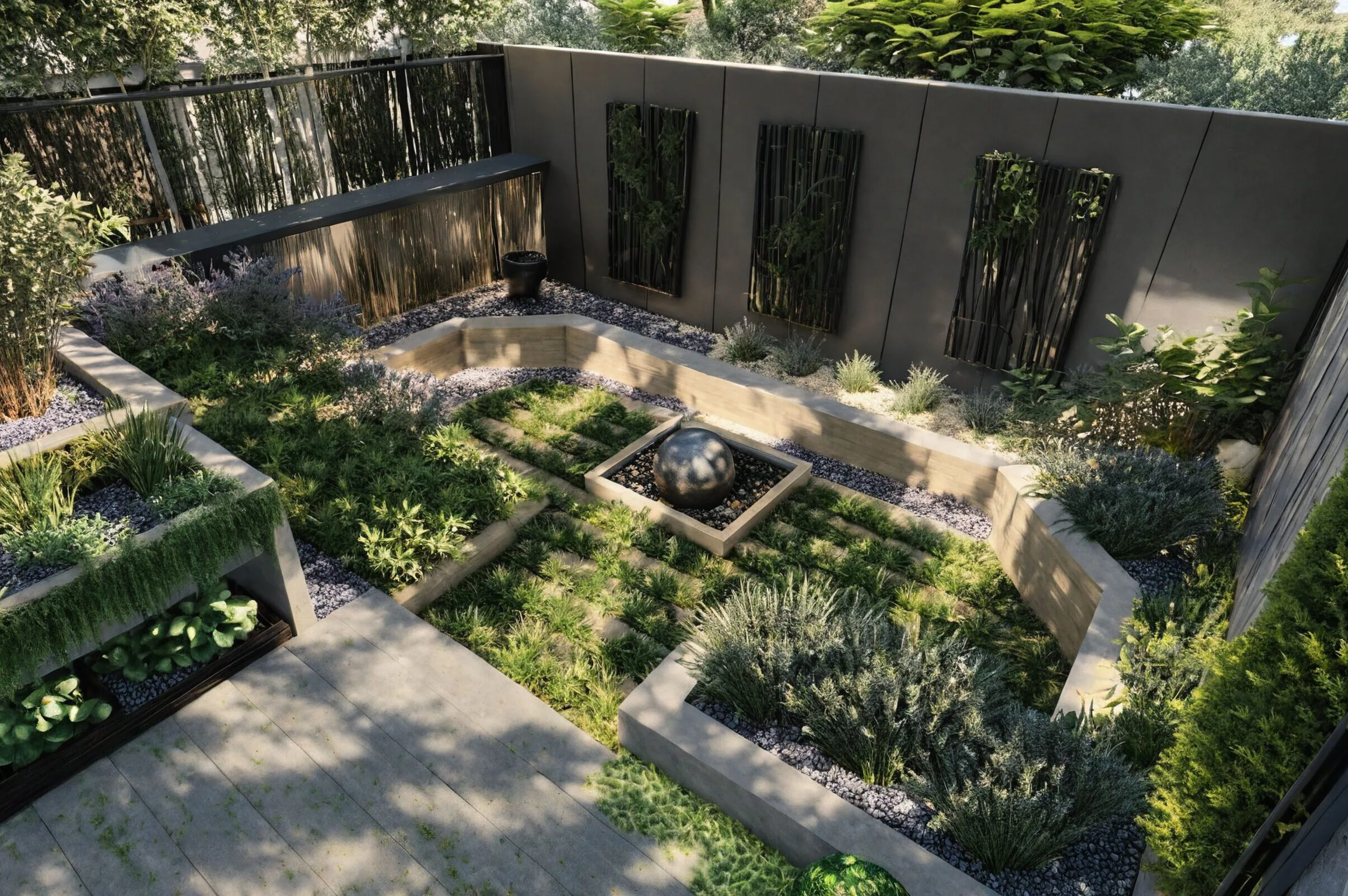 wizualizacja tarasu przy domu projekt tarasu i zieleni przy domu